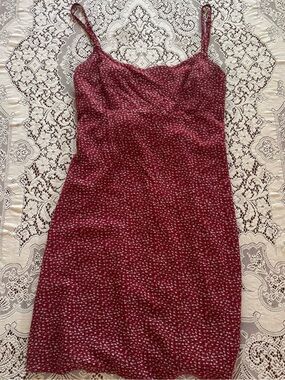red floral brandy dress